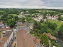 Le village vu du donjon du château médiéval
