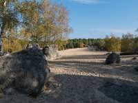 La mer de sable et ses blocs de granit