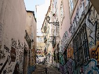 Un des nombreux escaliers du quartier de l'Alfama