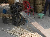 Machine servant découper les lamelles de bambou