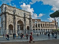L'arc de Constantin et le Colysée