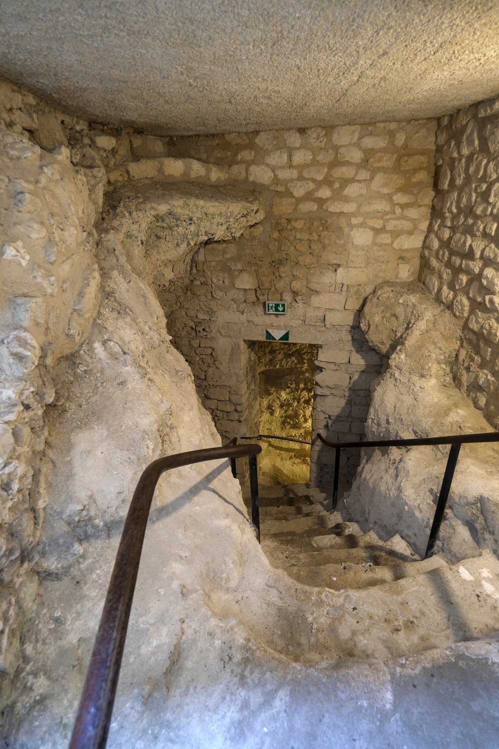 L'escalier d'accès au donjon