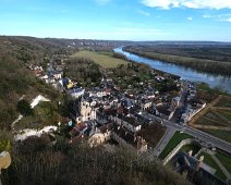 Vue sur la Roche-Guyon et la vallée de la Seine