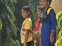 Mère et ses enfants à Delhi