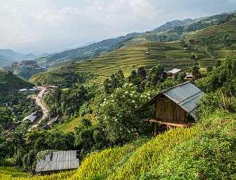 Village en fond de vallée